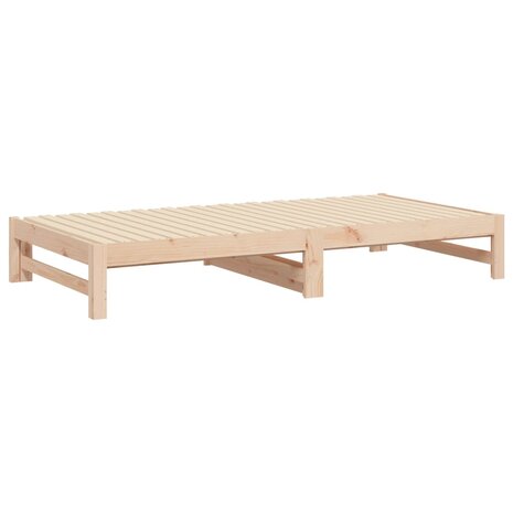 Slaapbank uitschuifbaar massief grenenhout 2x(100x200) cm 8720845639242 8