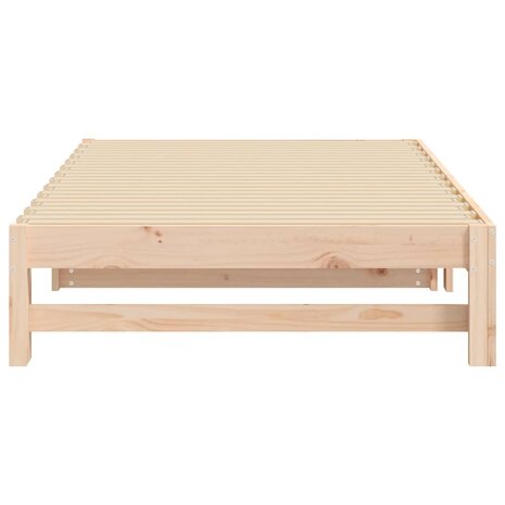 Slaapbank uitschuifbaar massief grenenhout 2x(100x200) cm 8720845639242 9