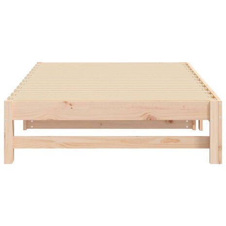Slaapbank uitschuifbaar 2x(80x200) cm massief grenenhout 8720845639341 9
