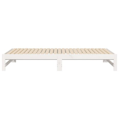 Slaapbank uitschuifbaar 2x(80x200) cm massief grenenhout wit 8720845639358 10