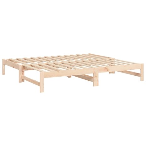 Slaapbank uitschuifbaar massief grenenhout 2x(90x190) cm 8720845639396 7