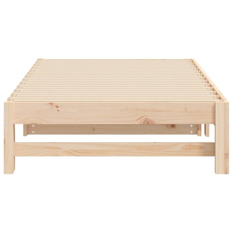 Slaapbank uitschuifbaar massief grenenhout 2x(90x190) cm 8720845639396 9