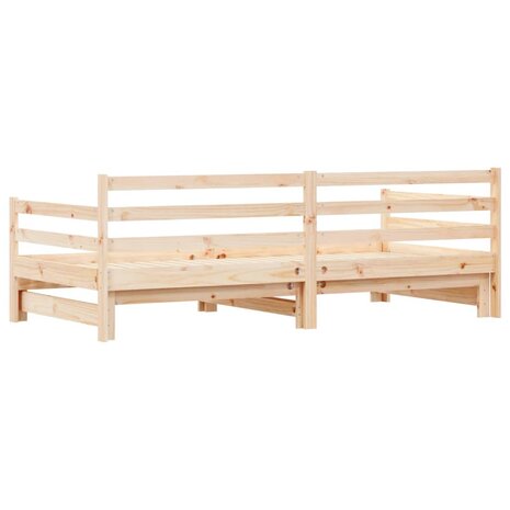 Slaapbank met onderschuifbed 90x200 cm massief grenenhout 8721012122673 7