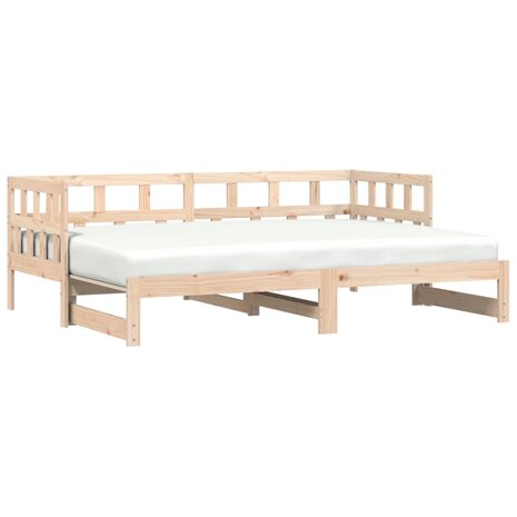 Slaapbank met onderschuifbed 80x200 cm massief grenenhout 8721012123274 2