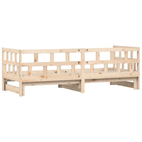 Slaapbank met onderschuifbed 80x200 cm massief grenenhout 8721012123274 8