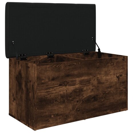 Opbergbankje 82x42x45 cm bewerkt hout gerookt eikenkleurig 8721012162549 4