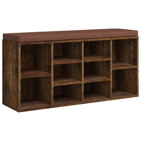 Schoenenbank 103x30x48 cm bewerkt hout gerookt eikenkleurig 8720286945834 2