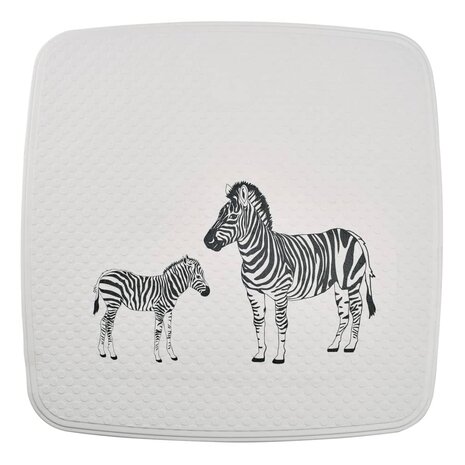 RIDDER Douchemat Zebra 54x54 cm wit en zwart 4006956610221 1