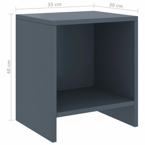 Nachtkastje 35x30x40 cm massief grenenhout lichtgrijs 8720286230787 6