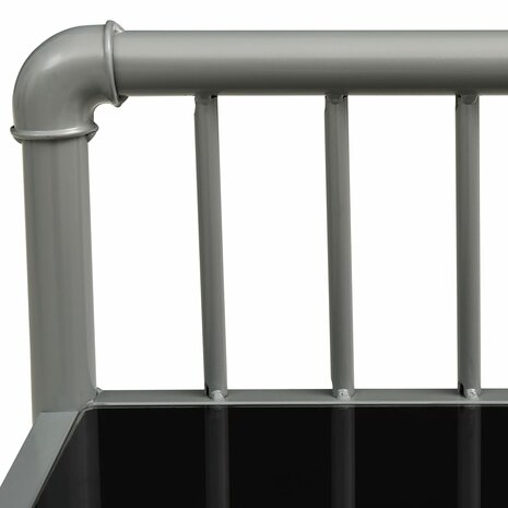 Nachtkastje 45x34,5x62,5 cm metaal en glas grijs en zwart 8720286197400 6