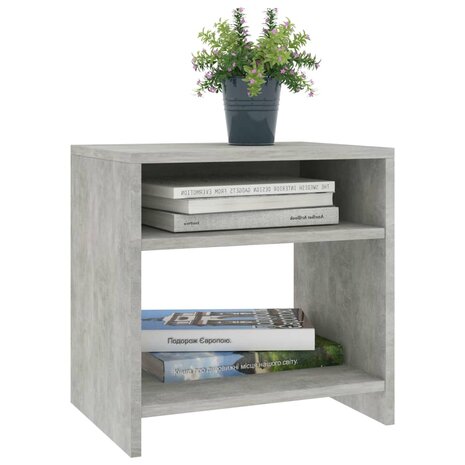 Nachtkastje 40x30x40 cm bewerkt hout betongrijs 8719883671789 3