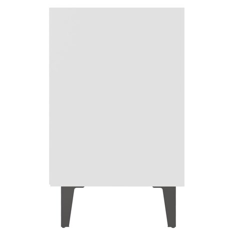 Nachtkastje met metalen poten 40x30x50 cm wit 8720286356067 5