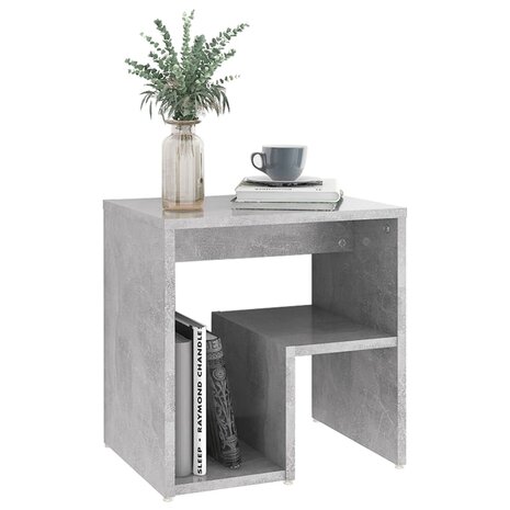 Nachtkastje 40x30x40 cm bewerkt hout betongrijs 8720286558423 5