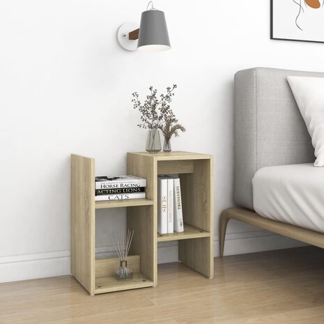 Nachtkastje 50x30x51,5 cm bewerkt hout sonoma eikenkleurig 8720286558768 3
