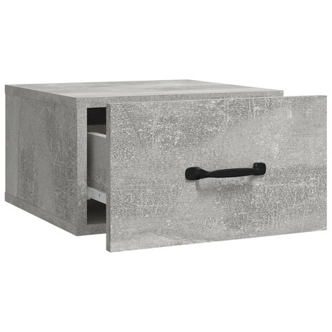 Nachtkastje wandgemonteerd 35x35x20 cm betongrijs 8720287083382 6