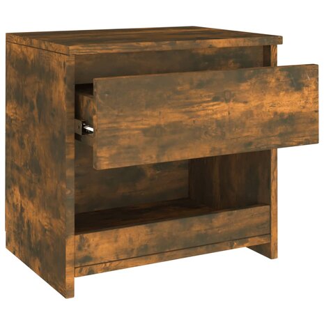 Nachtkastje 40x30x39 cm bewerkt hout gerookt eikenkleurig 8720286931943 4