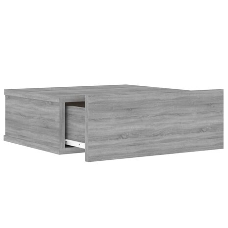 Nachtkastje zwevend 40x30x15 cm bewerkt hout grijs sonoma eiken 8720286975343 7