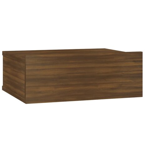Nachtkastje zwevend 40x30x15 cm bewerkt hout bruin eikenkleur 8720286975367 2