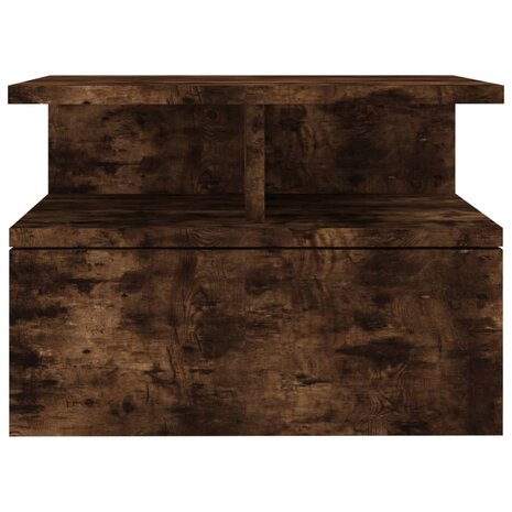 Nachtkastje zwevend 40x31x27 cm bewerkt hout gerookt eikenkleur 8720286975442 4