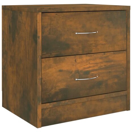 Nachtkastje 40x30x40 cm bewerkt hout gerookt eikenkleurig 8720286954188 2