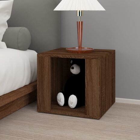 Nachtkastje 41x40x36 cm bewerkt hout bruineikenkleurig 8720845667160 3