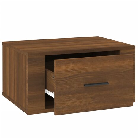 Nachtkastje wandgemonteerd 50x36x25 cm bruin eikenkleur 8720287222583 7