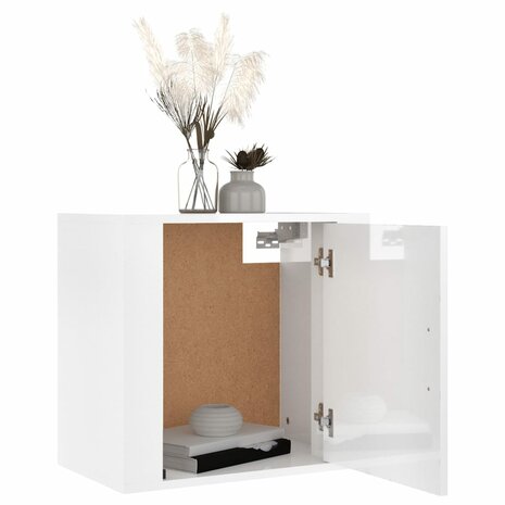 Nachtkastje wandgemonteerd 50x30x47 cm hoogglans wit 8720287222729 4