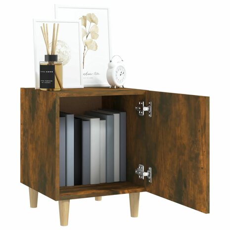 Nachtkastje bewerkt hout gerookt eikenkleurig 8720286973196 7