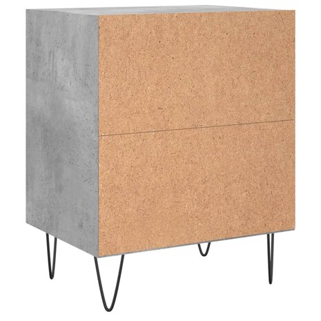 Nachtkastje 40x30x50 cm bewerkt hout betongrijs 8720845904395 6