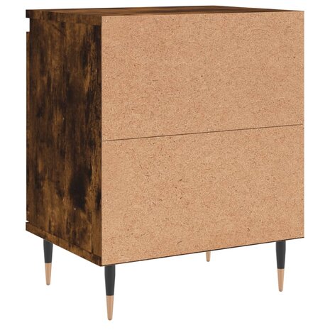 Nachtkastje 40x30x50 cm bewerkt hout gerookt eikenkleurig 8720845904739 8