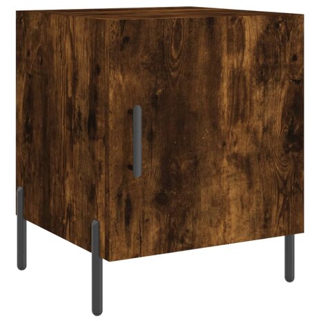 Nachtkastje 40x40x50 cm bewerkt hout gerookt eikenkleurig 8720845911690 2