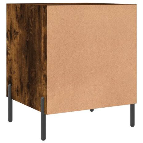 Nachtkastje 40x40x50 cm bewerkt hout gerookt eikenkleurig 8720845911690 8