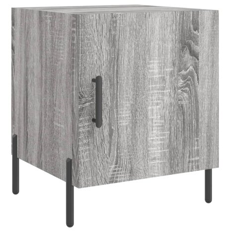 Nachtkastje 40x40x50 cm bewerkt hout grijs sonoma eikenkleurig 8720845911713 2