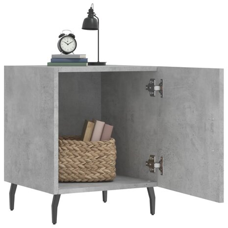 Nachtkastje 40x40x50 cm bewerkt hout betongrijs 8720845911836 3