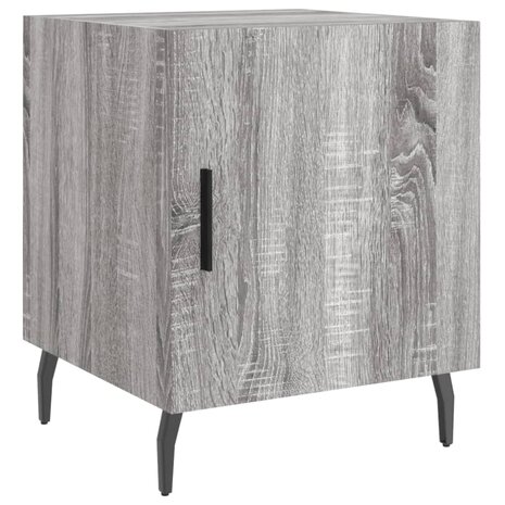 Nachtkastje 40x40x50 cm bewerkt hout grijs sonoma eikenkleurig 8720845911874 2