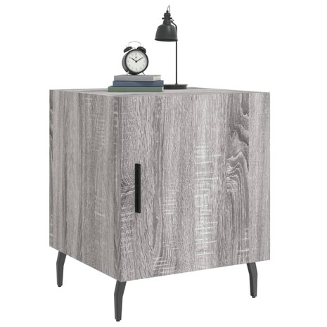 Nachtkastje 40x40x50 cm bewerkt hout grijs sonoma eikenkleurig 8720845911874 4