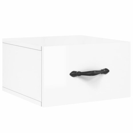 Nachtkastjes 2 st wandgemonteerd 35x35x20 cm hoogglans wit 8720845946500 5