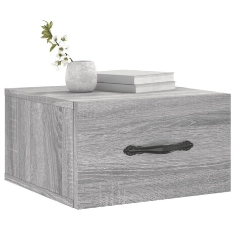 Nachtkastje wandgemonteerd 35x35x20 cm grijs sonoma eikenkleur 8720845946579 3
