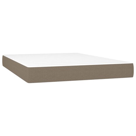 Boxspring met matras stof taupe 140x200 cm 8720287454458 5