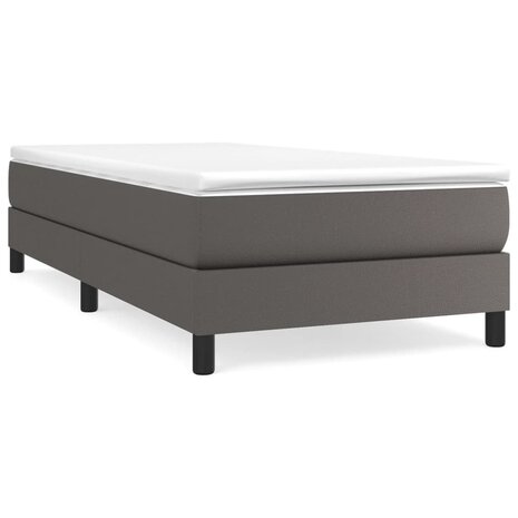 Boxspring met matras kunstleer grijs 80x200 cm 8720845547288 2