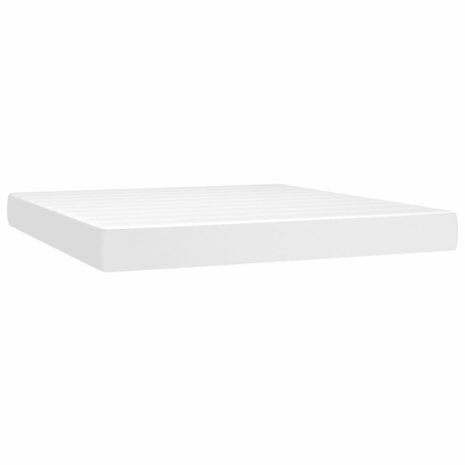 Boxspring met matras kunstleer wit 160x200 cm 8720845547677 4