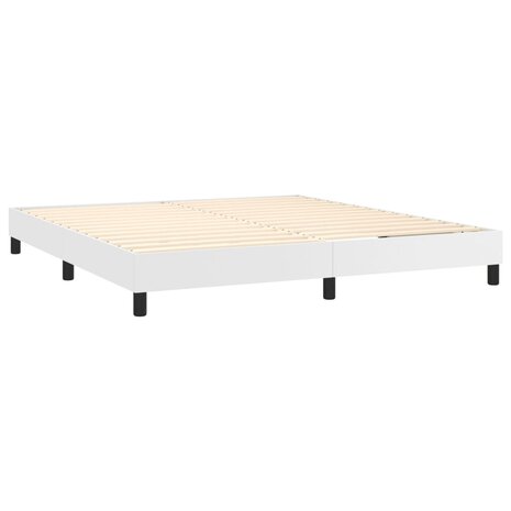 Boxspring met matras kunstleer wit 160x200 cm 8720845547677 5
