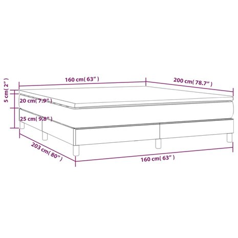 Boxspring met matras kunstleer wit 160x200 cm 8720845547677 10