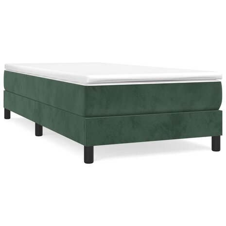 Boxspring met matras fluweel donkergroen 90x190 cm 8720845548056 2
