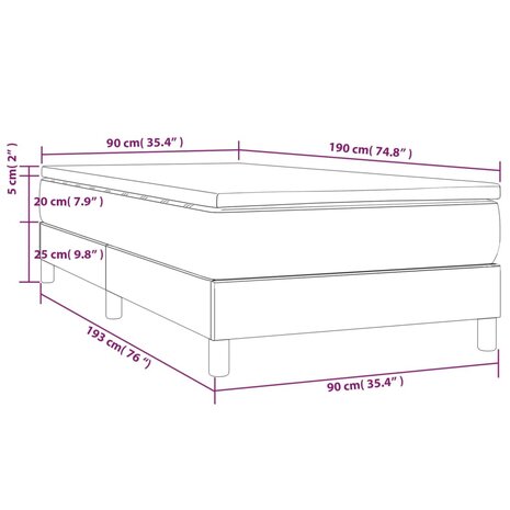 Boxspring met matras fluweel donkergroen 90x190 cm 8720845548056 10