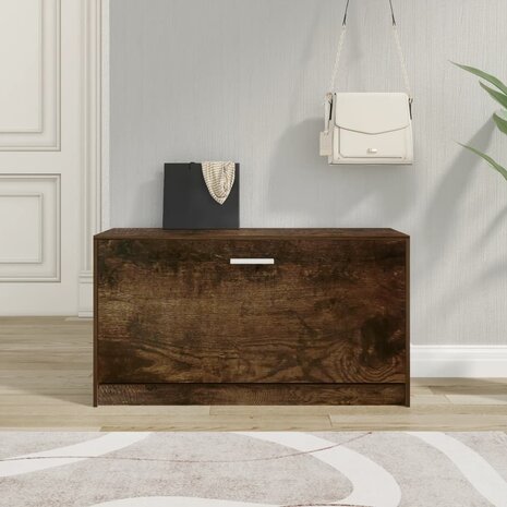Schoenenbank 80x24x45 cm bewerkt hout gerookt eiken 8720286946152 1