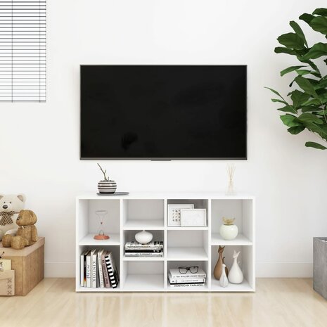 Schoenenbank 103x30x54,5 cm bewerkt hout wit 8720286586969 4