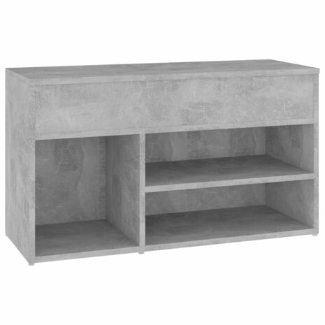 Schoenenbank 80x30x45 cm bewerkt hout betongrijs 8720286643488 2
