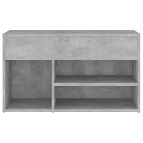 Schoenenbank 80x30x45 cm bewerkt hout betongrijs 8720286643488 5