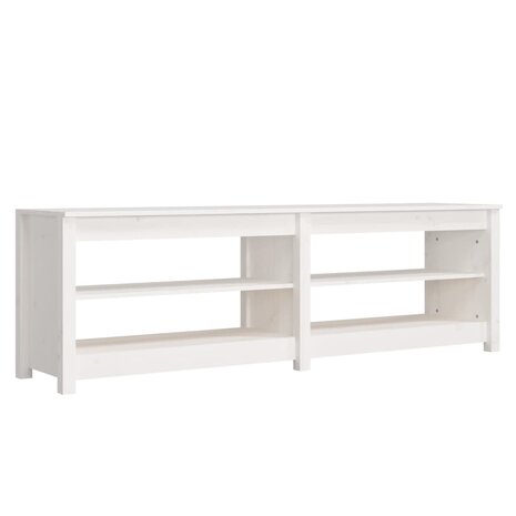 Schoenenbank 160x36,5x50 cm massief grenenhout wit 8720845556761 2